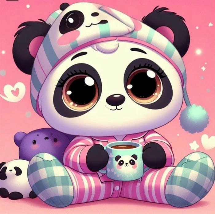 Ảnh gấu trúc chibi cute cực phẩm cho fan chibi