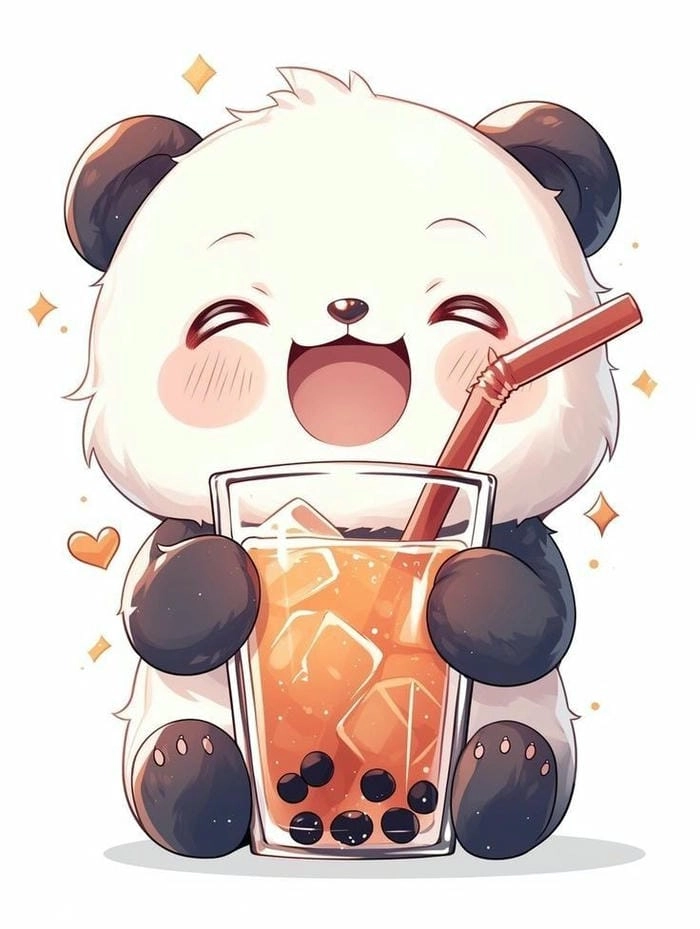 Ảnh gấu trúc cute chibi làm ai cũng phải xiêu lòng