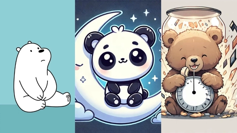 Ảnh chibi gấu là gì khiến dân mạng phát cuồng