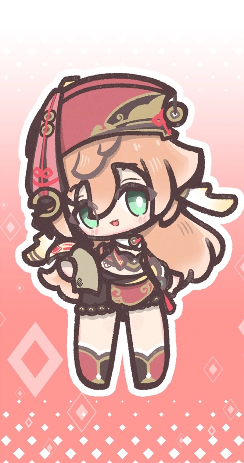 Sticker sinh động từ chibi genshin impact