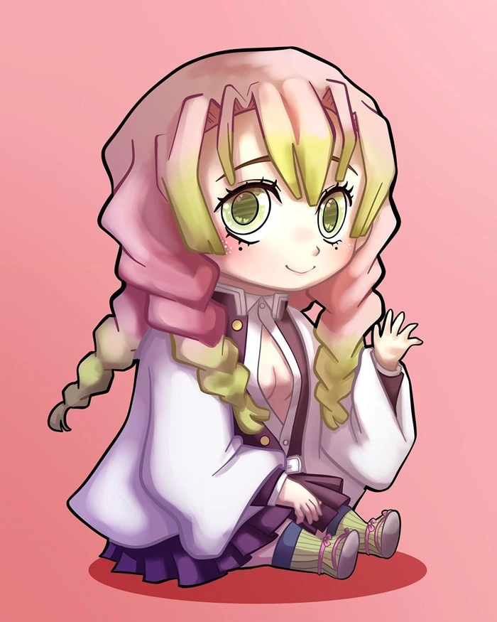 Thử sức với chibi mitsuri coloring page dễ thương