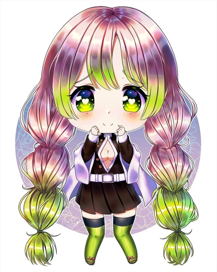 Hướng dẫn chibi mitsuri dibujo facil đơn giản