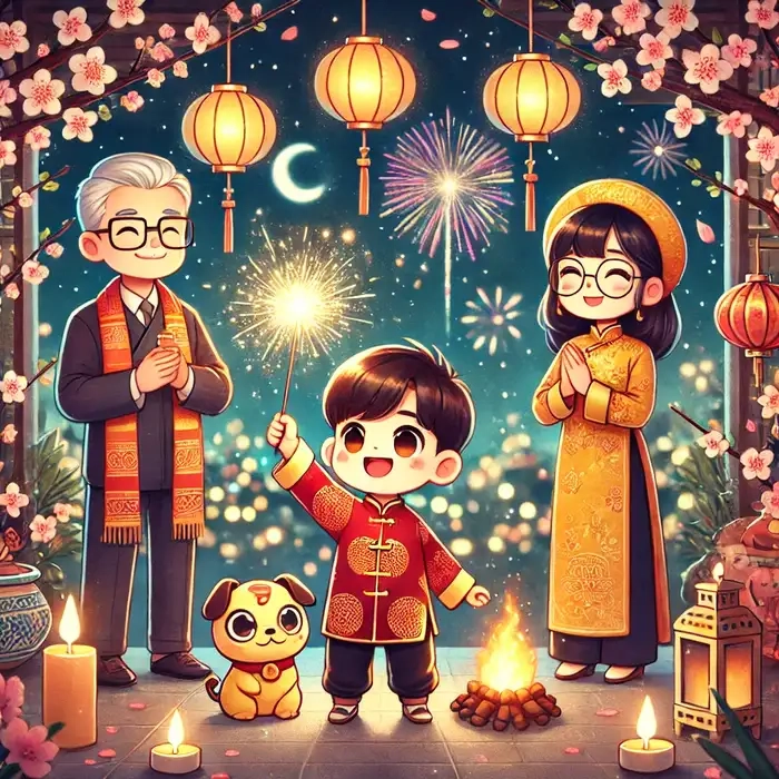 Cùng chibi đón tết trong không khí vui tươi