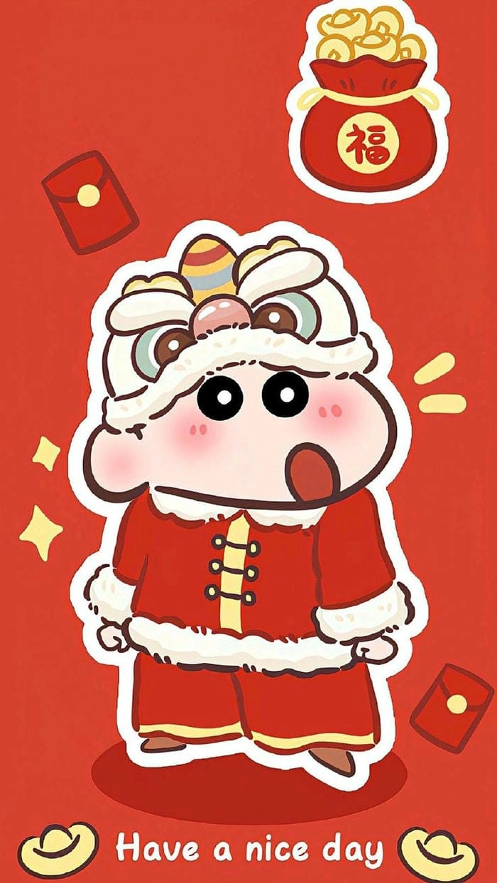 Gợi ý ảnh chibi ghép mặt tết cho cả nhà