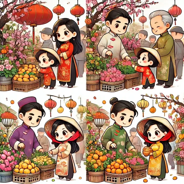 Khám phá bộ sưu tập anime chibi ngày tết