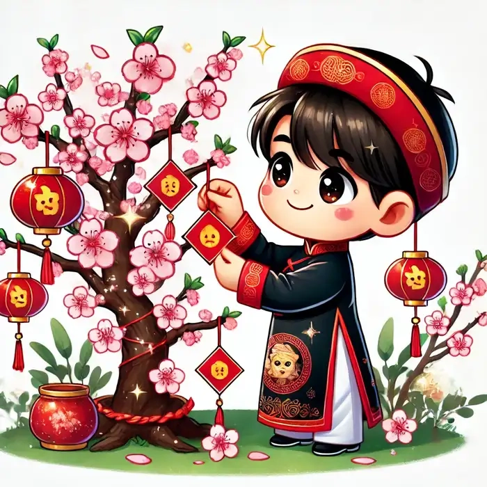 Làm mới ảnh với chibi tết cho bé siêu đáng yêu