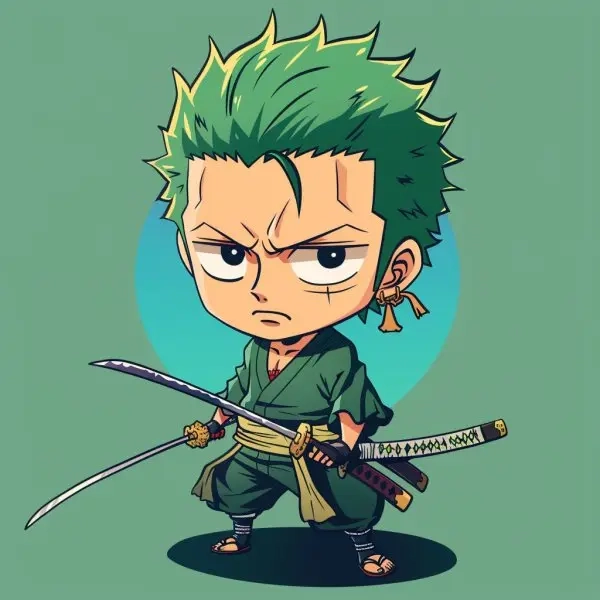 Gợi ý vẽ zoro chibi đơn giản tại nhà