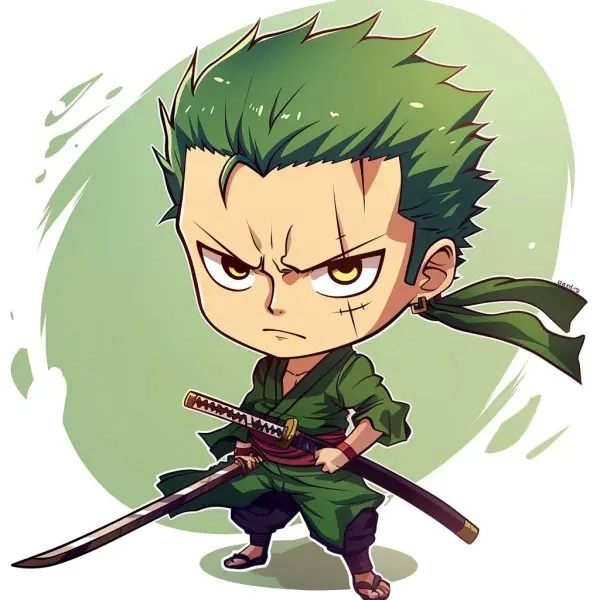 Tạo hình zoro chibi ngầu cực cá tính