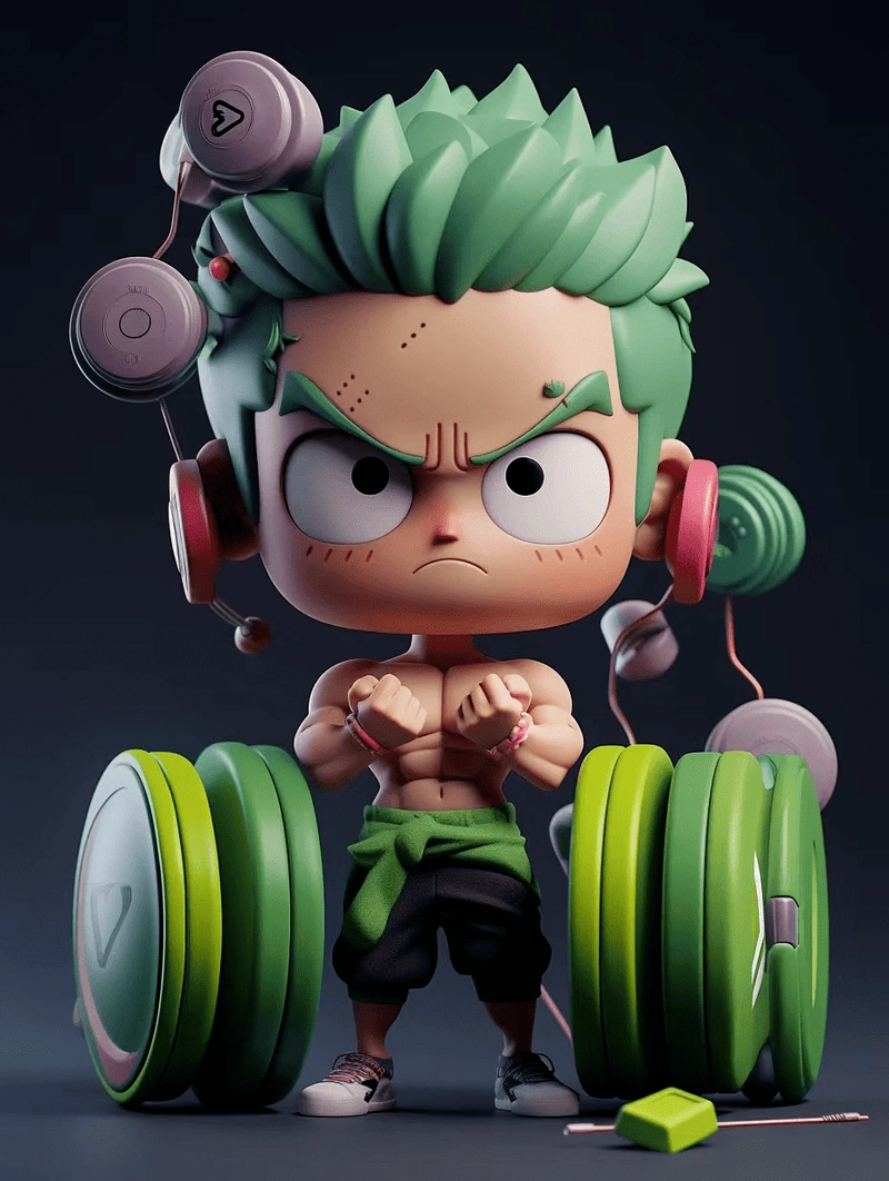 Trưng bày mô hình zoro chibi cực chất