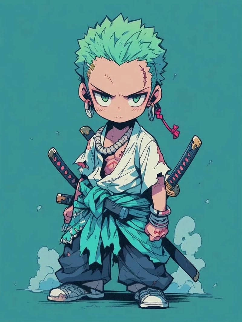 Phong cách one piece chibi zoro cực ấn tượng