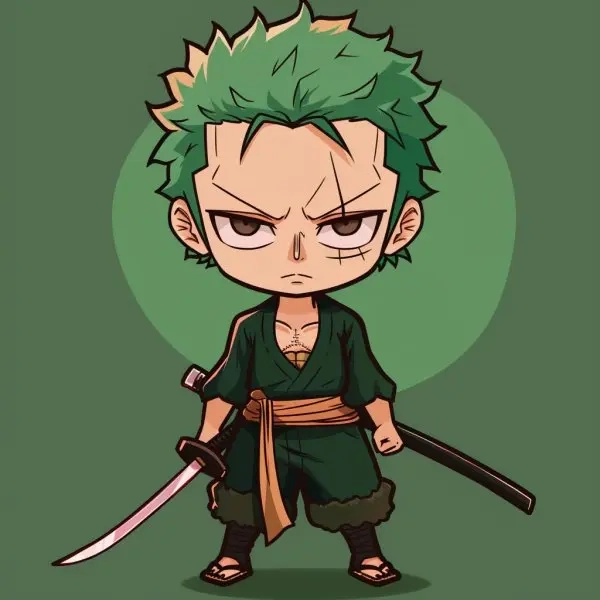 Mẫu zoro chibi dễ vẽ dành cho bạn