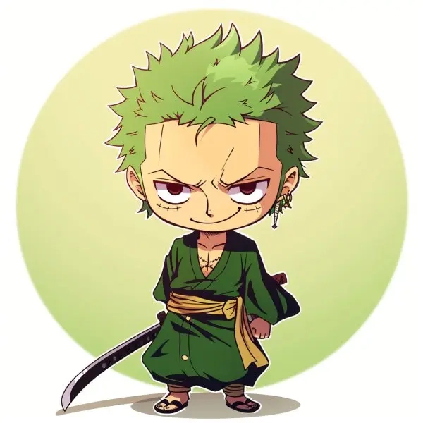 Bộ ảnh zoro chibi kawaii dễ thương