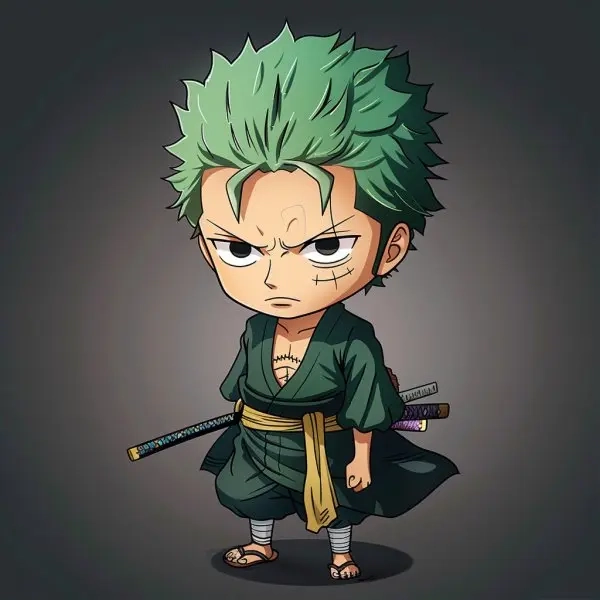 Ảnh zoro chibi transparent chất lượng cao