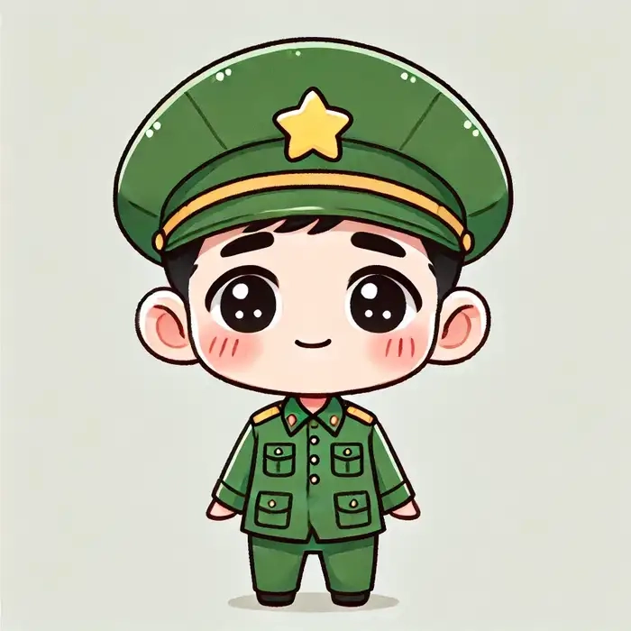 Ảnh bộ đội chibi hành quân vui nhộn