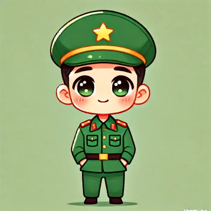 Ảnh bộ đội chibi trong đêm trăng