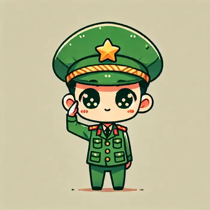 Tình yêu bộ đội chibi qua ánh nhìn