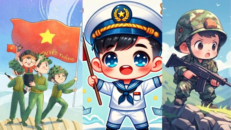 Chú bộ đội chibi là gì khiến dân mạng phát sốt