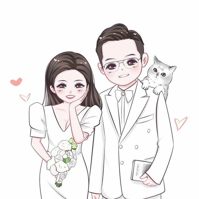 Tuyển chọn ảnh cô dâu chú rể chibi đẹp