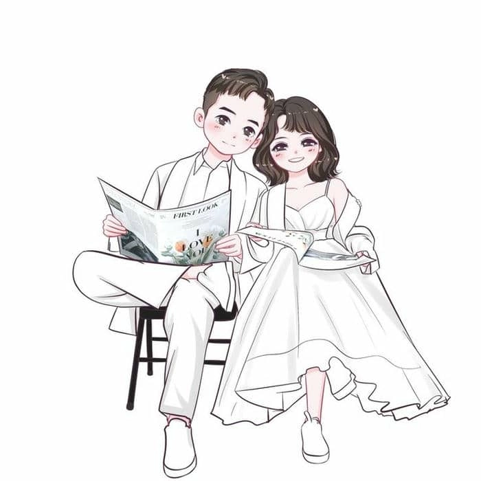 Hài hước với chú cô dâu chú rể hoạt hình