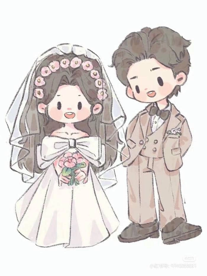 Tạo hình dâu rể chibi cực dễ thương