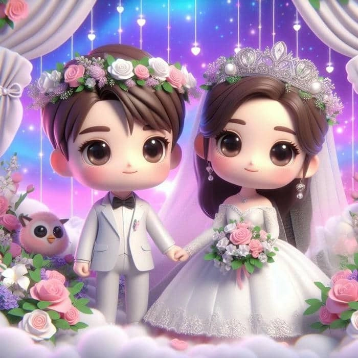 Hướng dẫn vẽ chú rể và cô dâu dễ hiểu