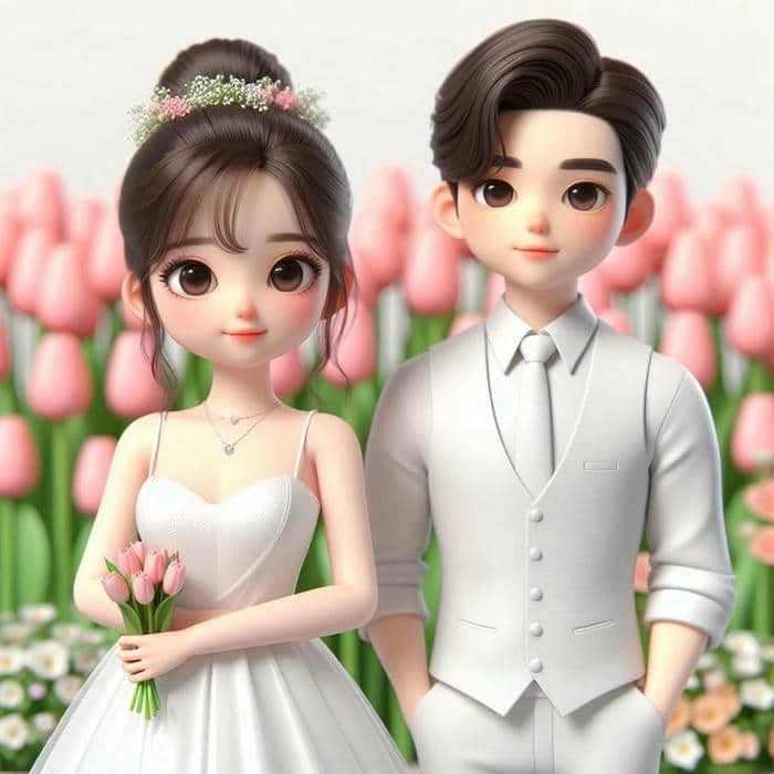 Mẫu cô dâu chú rể đồ chơi siêu dễ thương