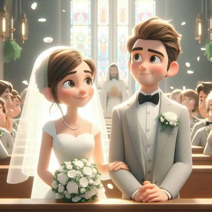 Bí quyết cách vẽ cô dâu chú rể chibi đơn giản