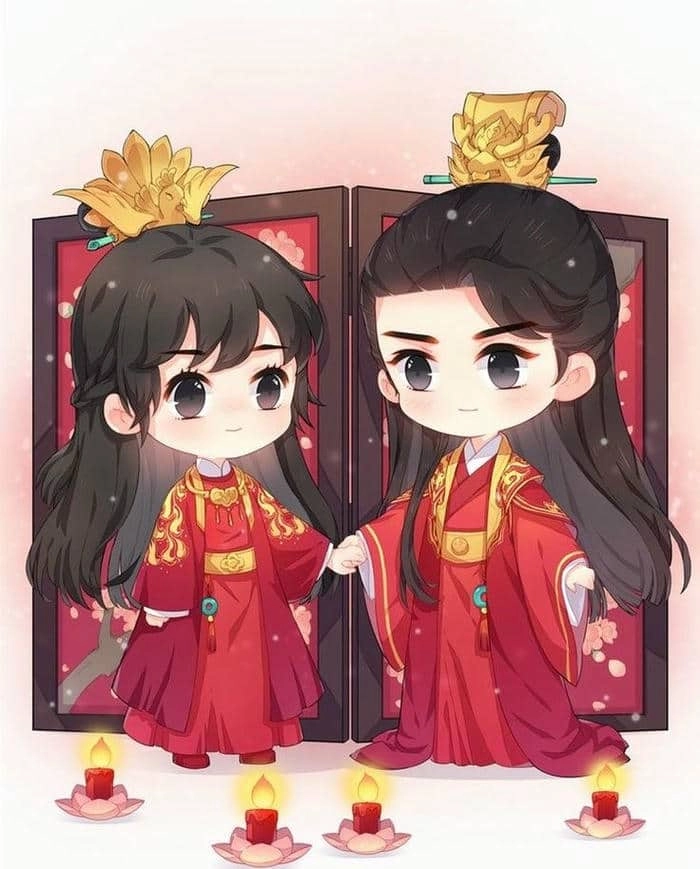 Tải về vector cô dâu chú rể chibi miễn phí