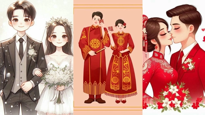 Cô dâu chú rể chibi là gì khiến giới trẻ phát cuồng?