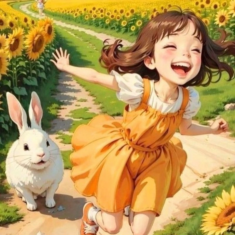 Chibi bé gái dễ thương đáng yêu và sống động