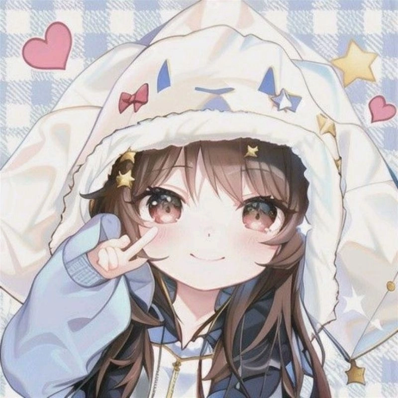 Hình ảnh cô gái chibi đầy màu sắc và biểu cảm