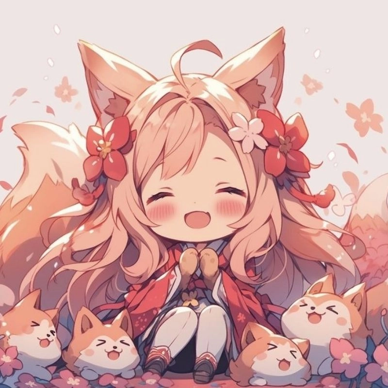 Ảnh chibi mẹ và con gái thể hiện tình cảm gia đình ngọt ngào