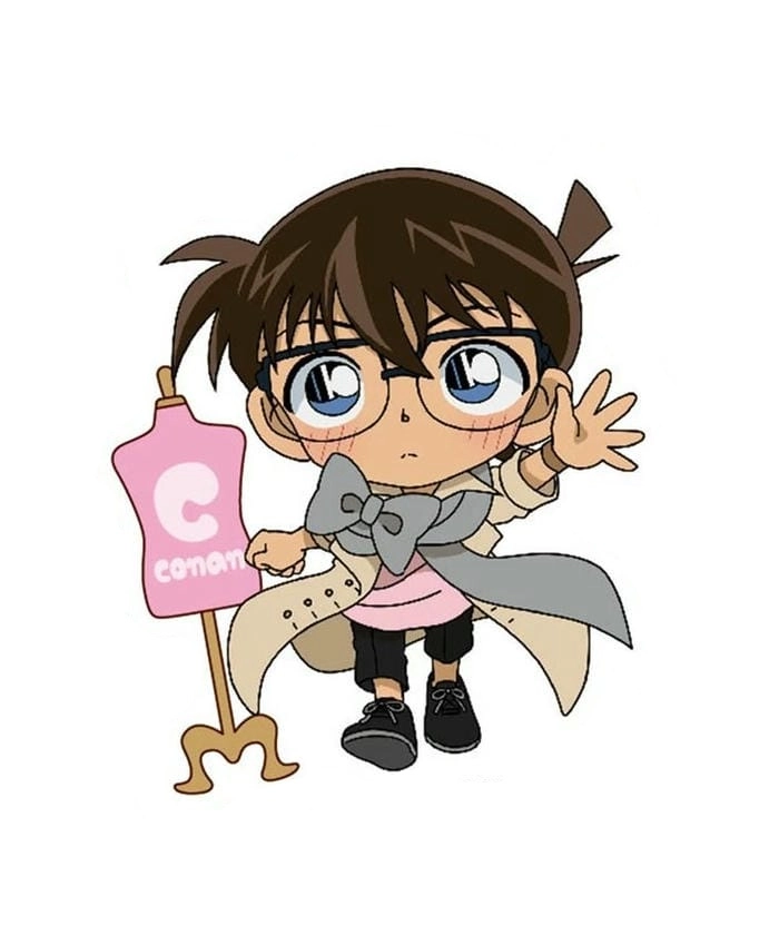 Tổng hợp biểu cảm mặt conan chibi đáng yêu