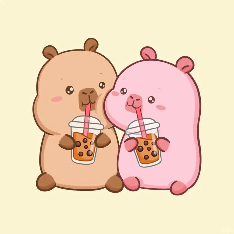 Chia sẻ hình ảnh nền hình ảnh nền capybara chibi cute