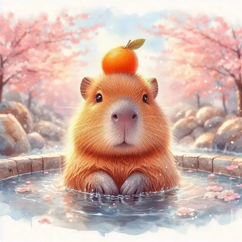 Mẫu hình dễ thương về capybara chibi