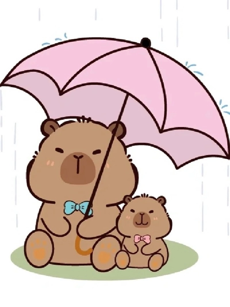 Bộ ảnh ảnh cute ảnh capybara cute chibi độc đáo