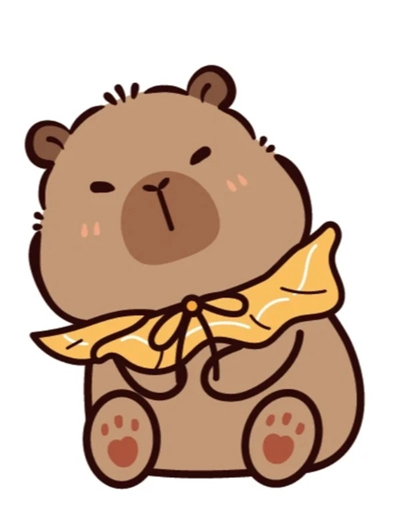 Phong cách mới capybara chibi hồng siêu yêu