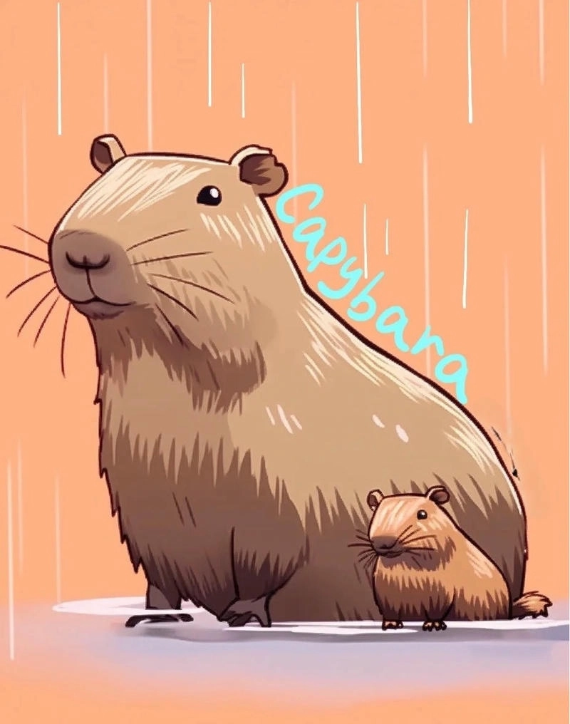 Tham khảo chibi cute hình vẽ capybara chibi cute dễ vẽ