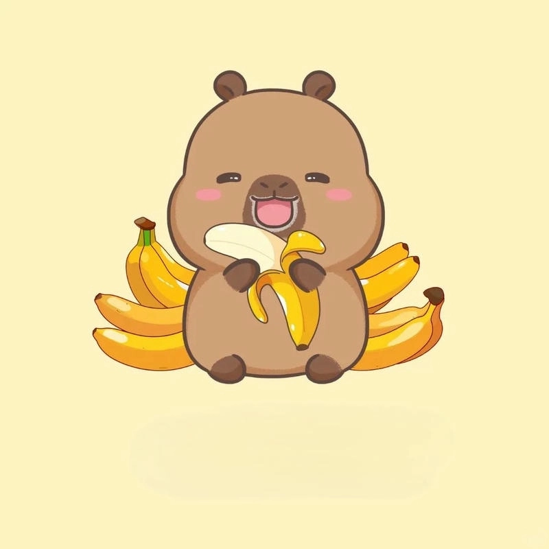 Hình ảnh hình con capybara chibi đáng yêu nhất