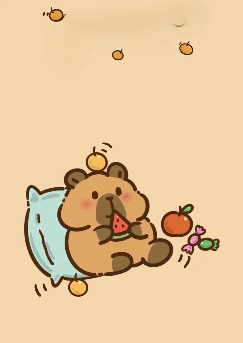 Dễ thương với hình con capybara chibi