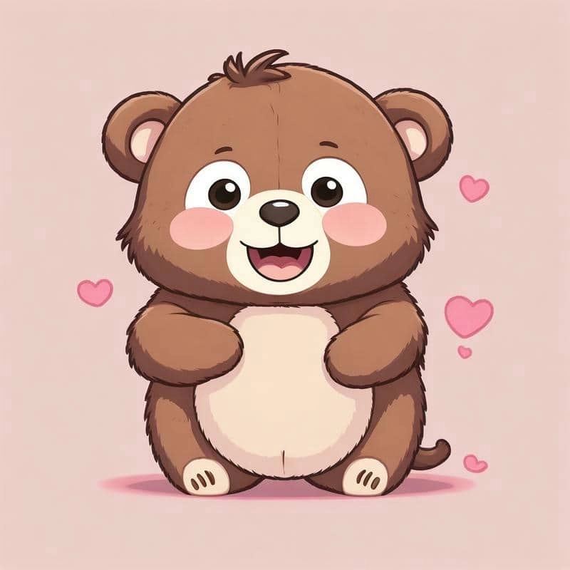 Hình chibi gấu đáng yêu hút mắt