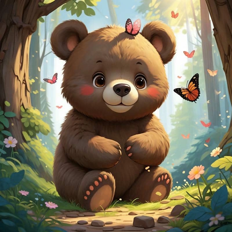 Đổi gió với hình nền gấu cute chibi