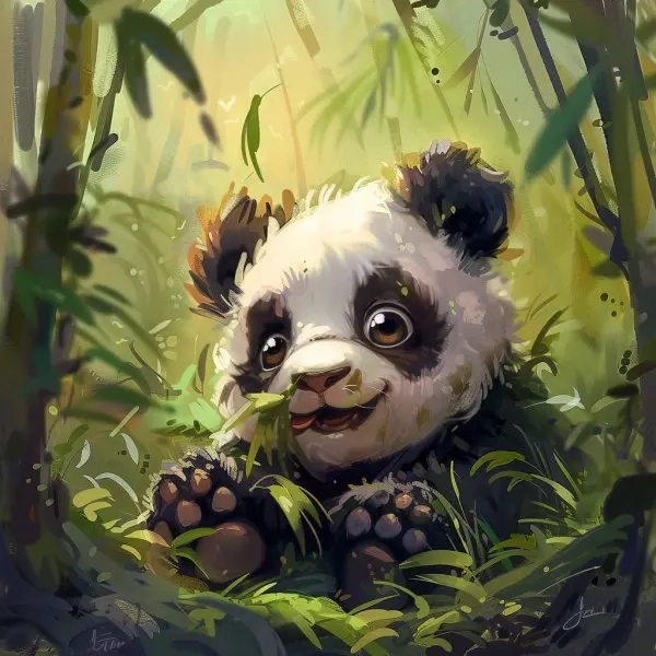 Panda avatar ảnh gấu trúc cute chibi siêu hot trên mạng xã hội
