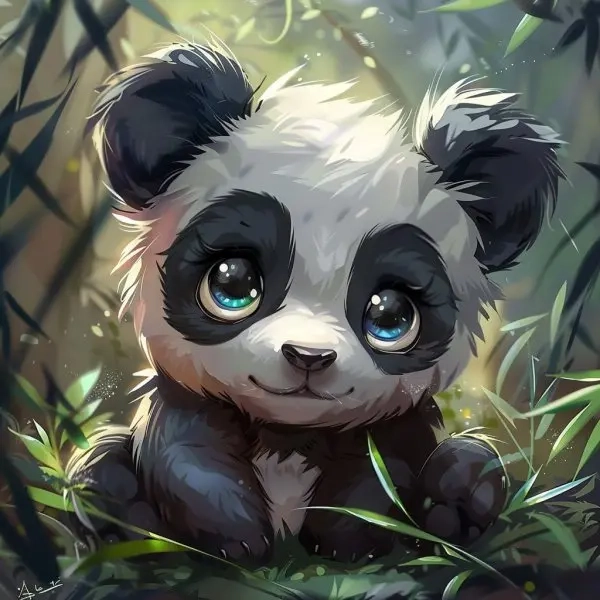 Avatar gau ảnh gấu trúc cute chibi siêu ngầu siêu dễ thương