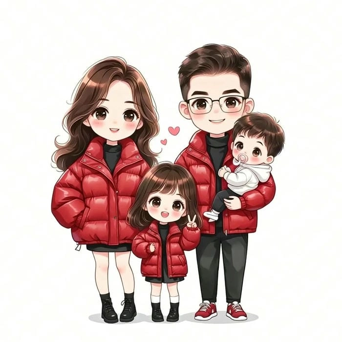 Học cách sáng tạo ảnh Gia đình chibi