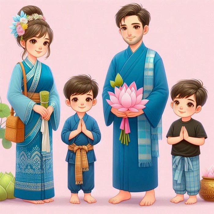 Cảm hứng đáng yêu từ ảnh Gia đình chibi