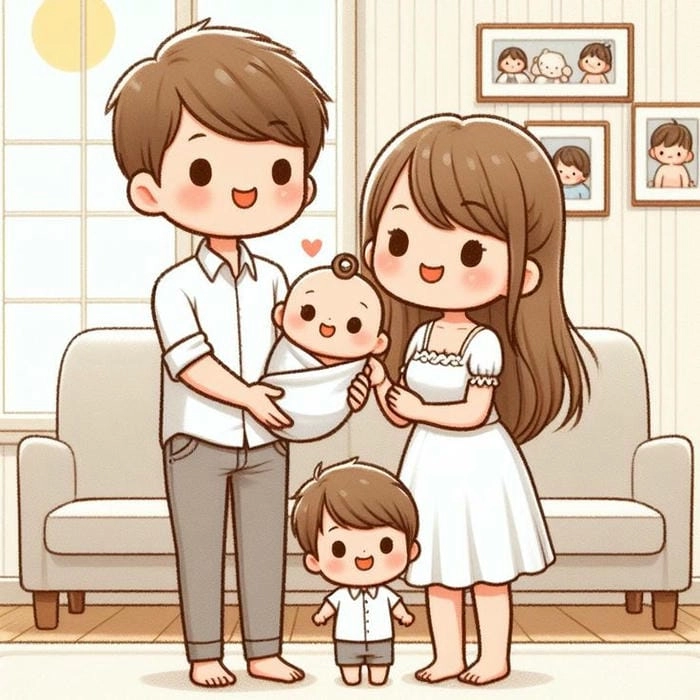 Ảnh đại diện độc đáo theo phong cách Gia đình chibi