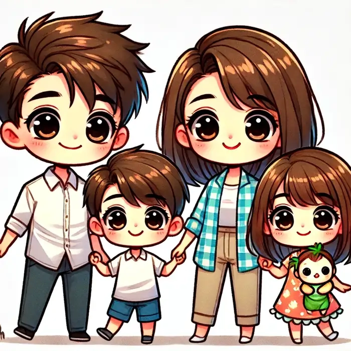 Tham khảo nhiều mẫu đẹp về Gia đình chibi