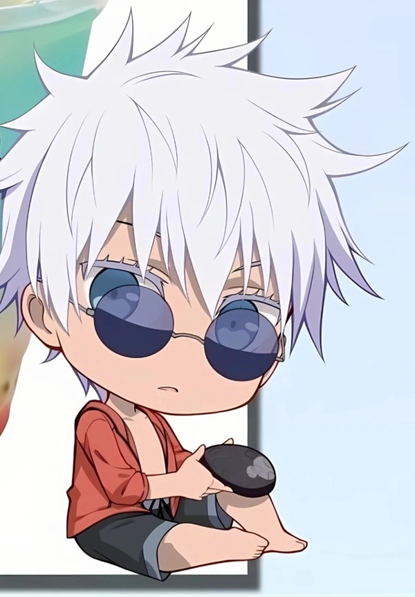 Gojo chibi mở mắt hé lộ thần thái siêu ngầu