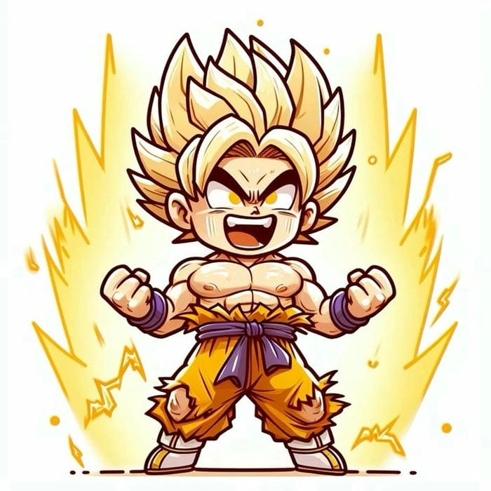 Biến hình goku chibi ssj ấn tượng